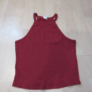 Red High Neck tank top